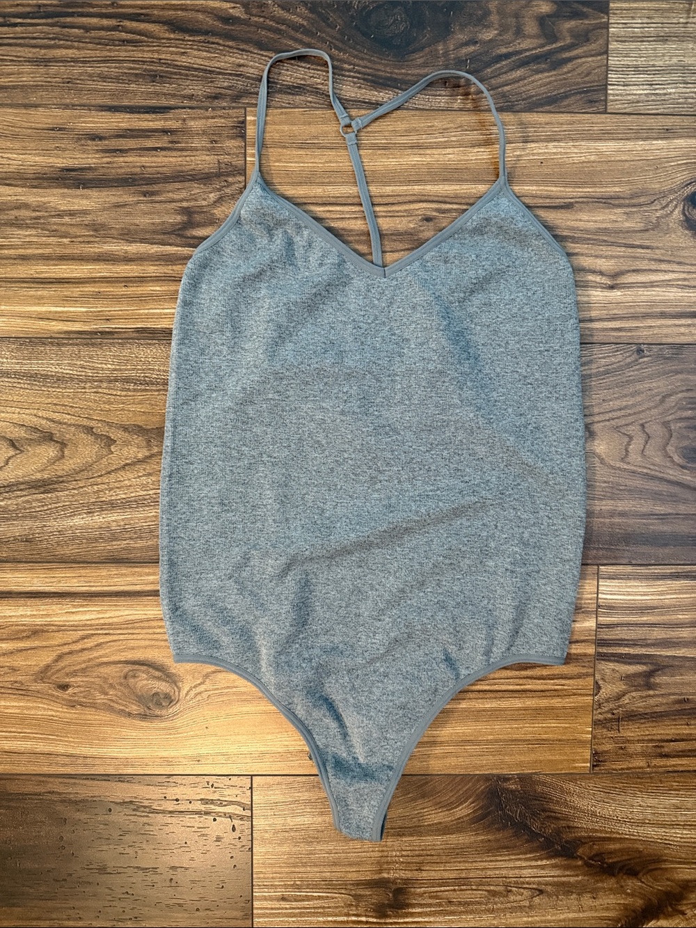Heather Gray Spaghetti Strap Bodysuit